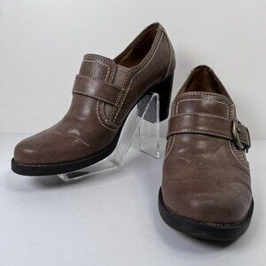 NATURAL SOUL BY NATURALIZER Women's Taupe Carlo Heels Size 7.5 M